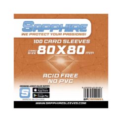 Sapphire card sleeves Caramel Medium square 80x80mm 60 micron