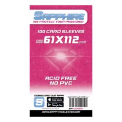 Sapphire card sleeves Fuchsia Dwarf king french tarot 61x112mm 60 micron