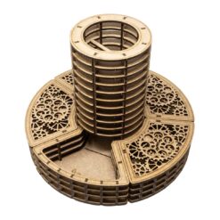 The Lighthouse Dice Tower + The Dice Coast 4 Slots Dice Holder Bundle The Dicetroyers