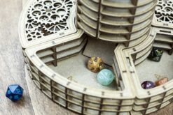 The Lighthouse Dice Tower + The Dice Coast 4 Slots Dice Holder Bundle The Dicetroyers