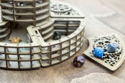The Lighthouse Dice Tower + The Dice Coast 4 Slots Dice Holder Bundle The Dicetroyers