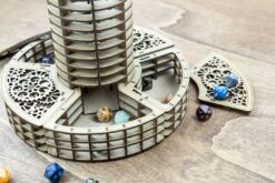 The Lighthouse Dice Tower + The Dice Coast 4 Slots Dice Holder Bundle The Dicetroyers