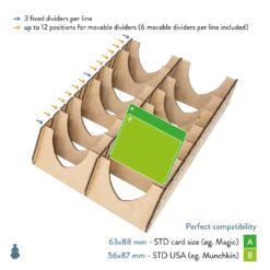 Board Game Insert Accessory Universal card holder The Dicetroyers
