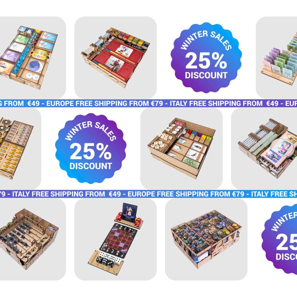 The Dicetroyers Winter Sales Banner.